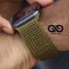 Olive Flak Sports Loop for Apple Watch 42MM 41MM 40MM Series 4 5 6 7 8 9 10 11 SE SE 2 Gen