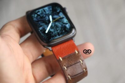 Handcrafted Leather Strap for Apple Watch 44MM 45MM 46MM Series 4 5 6 7 8 9 10 SE SE 2 Gen