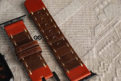 Handcrafted Leather Strap for Apple Watch 44MM 45MM 46MM Series 4 5 6 7 8 9 10 SE SE 2 Gen