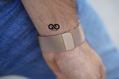 Milanese magnetic metal loop strap Pale Gold for Apple Watch 42MM 41MM 40MM Series 4 5 6 7 8 9 10 11 SE SE 2 Gen