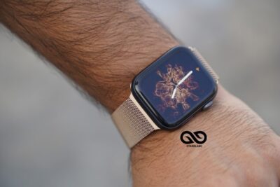 Milanese magnetic metal loop strap Pale Gold for Apple Watch 42MM 41MM 40MM Series 4 5 6 7 8 9 10 11 SE SE 2 Gen