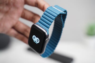 Cornflower Blue Magnetic Leather Strap for Apple Watch 44MM 45MM 46MM Series 4 5 6 7 8 9 10 SE SE 2 Gen