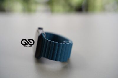 Cornflower Blue Magnetic Leather Strap for Apple Watch 44MM 45MM 46MM Series 4 5 6 7 8 9 10 SE SE 2 Gen