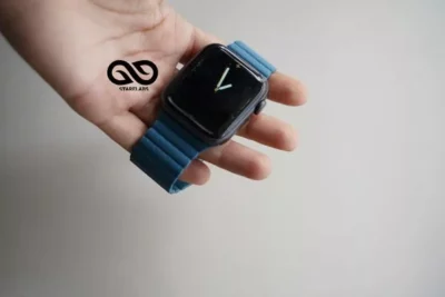 Cornflower Blue Magnetic Leather Strap iWatch 42MM 41MM 40MM Series 4 5 6 7 8 9 10 11 SE SE 2 Gen