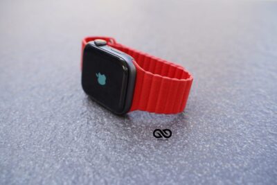 Blood Red Magnetic Leather Loop for Apple Watch 42MM 41MM 40MM Series 4 5 6 7 8 9 10 11 SE SE 2 Gen