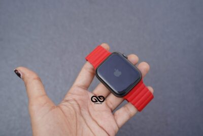 Blood Red Magnetic Leather Loop for Apple Watch 42MM 41MM 40MM Series 4 5 6 7 8 9 10 11 SE SE 2 Gen