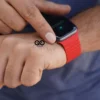 Blood Red Magnetic Leather Loop for Apple Watch 42MM 41MM 40MM Series 4 5 6 7 8 9 10 11 SE SE 2 Gen