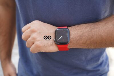 Blood Red Magnetic Leather Loop for Apple Watch 42MM 41MM 40MM Series 4 5 6 7 8 9 10 11 SE SE 2 Gen