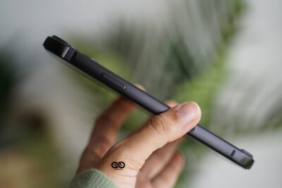 Black Fiber Bumper for iPhone 12 Mini (Bumper, not a Case)