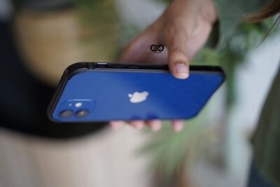 Black Fiber Bumper for iPhone 12 Mini (Bumper, not a Case)