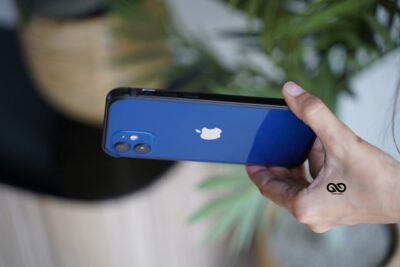 Black Fiber Bumper for iPhone 12 Mini (Bumper, not a Case)