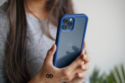 Drop Protection Blue Minimal Case for iPhone 12 Pro Max
