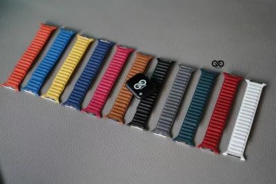 Latest Leather Magnetic Band for Apple Watch 42MM 41MM 40MM Series 4 5 6 7 8 9 10 11 SE SE 2 Gen