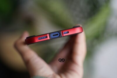 Red Fiber Bumper for iPhone 12 Mini (Bumper, not a Case)