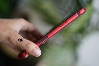 Red Fiber Bumper for iPhone 12 Mini (Bumper, not a Case)