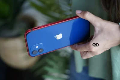 Red Fiber Bumper for iPhone 12 (Bumper, not a Case)