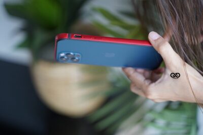 Red Fiber Bumper for iPhone 12 Pro Max (Bumper, not a Case)