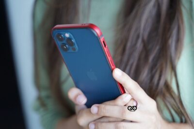 Red Fiber Bumper for iPhone 12 Pro Max (Bumper, not a Case)