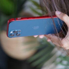 Red Fiber Bumper for iPhone 12 Pro Max (Bumper, not a Case)