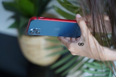 Red Fiber Bumper for iPhone 12 Pro Max (Bumper, not a Case)