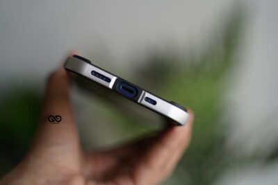 Silver Fiber Bumper for iPhone 12 (Bumper, not a Case)