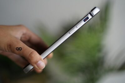 Silver Fiber Bumper for iPhone 12 (Bumper, not a Case)