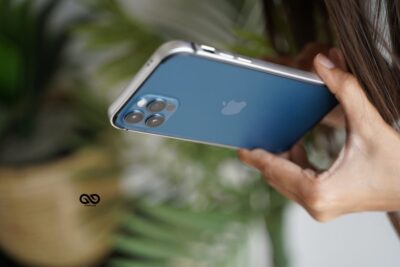 Silver Fiber Bumper for iPhone 12 Pro Max (Bumper, not a Case)