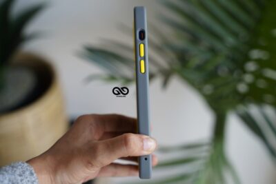 Drop Protection Yellow Grey Minimal Case for iPhone 12 Mini