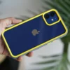 Drop Protection Yellow Grey Minimal Case for iPhone 12 Mini