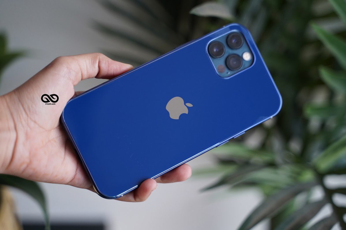 Blue Soft Glass Finish Case for iPhone 12 Pro Max - Starelabs® India