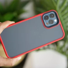 Red Drop Proof Sleek Matte Case for iPhone 12 Pro