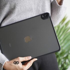 iPad Air 5th/4th 11 Gen 2025/2024/2022/2021/2020 Black Transparent Case with Yellow Buttons 10.9 inch/M3,M2 Chip