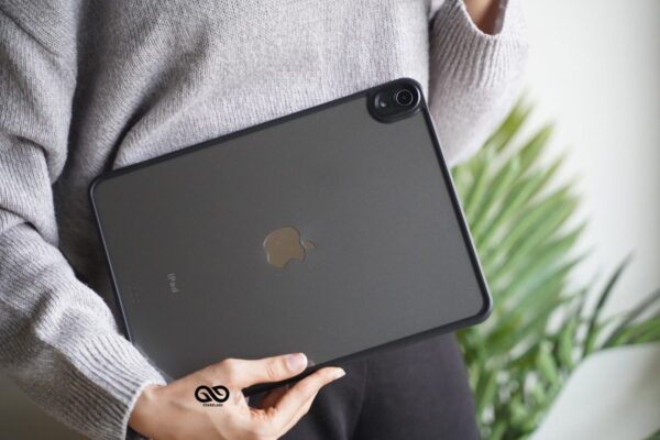 iPad Air 5th/4th 11 Gen 2025/2024/2022/2021/2020 Black Transparent Case with Yellow Buttons 10.9 inch/M3,M2 Chip