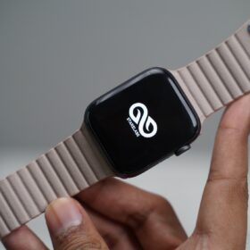 Soft Beige Magnetic Leather Loop for Apple Watch 44MM 45MM 46MM Series 4 5 6 7 8 9 10 SE SE 2 Gen