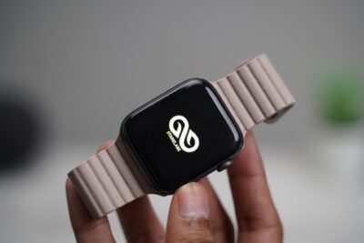 Soft Beige Magnetic Leather Loop for Apple Watch 44MM 45MM 46MM Series 4 5 6 7 8 9 10 SE SE 2 Gen