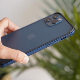 Lapis Blue Fiber Bumper for iPhone 12 Pro Max (Bumper, not a Case)