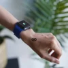 Ocean Blue Magnetic Leather Loop for Apple Watch 42MM 41MM 40MM Series 4 5 6 7 8 9 10 11 SE SE 2 Gen