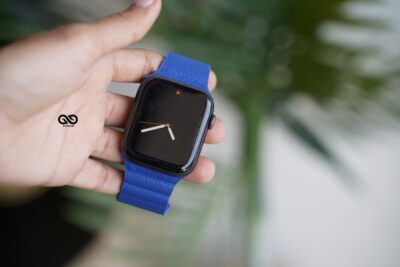 Ocean Blue Magnetic Leather Loop for Apple Watch 42MM 41MM 40MM Series 4 5 6 7 8 9 10 11 SE SE 2 Gen