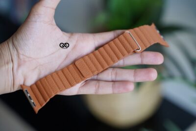 Saddle Tan Magnetic Leather Loop for Apple Watch 42MM 41MM 40MM Series 4 5 6 7 8 9 10 11 SE SE 2 Gen