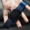 Milanese magnetic metal loop strap Blue for Apple Watch 44MM 45MM Series 4 5 6 7 8 9 SE SE 2 Gen