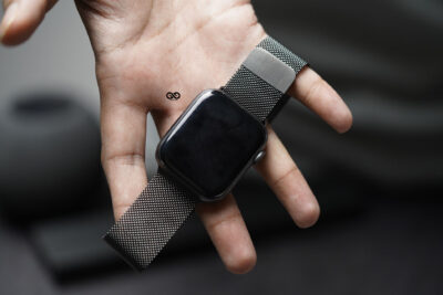 Milanese magnetic metal loop strap Space Grey for Apple Watch 44MM 45MM 46MM Series 4 5 6 7 8 9 10 11 (SE 2 3 Gen)