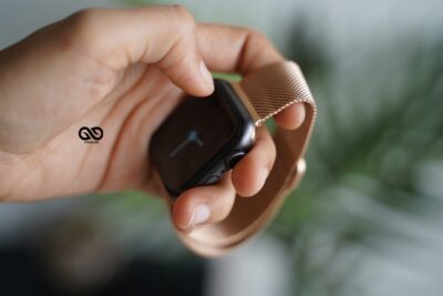 Milanese Magnetic Metal loop Strap Rose Gold For Apple Watch 44MM 45MM 46MM Series 4 5 6 7 8 9 10 SE SE 2 Gen