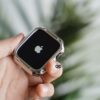 Silver Rugged Soft Flexible Bumper for Apple Watch for 44mm Series 4 5 6 SE