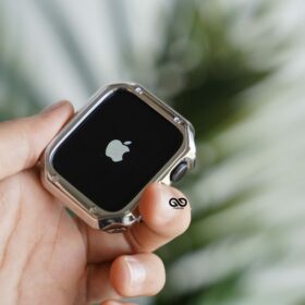 Silver Rugged Soft Flexible Bumper for Apple Watch for 44mm Series 4 5 6 SE