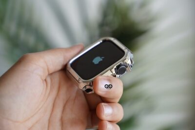 Silver Rugged Soft Flexible Bumper for Apple Watch for 44mm Series 4 5 6 SE