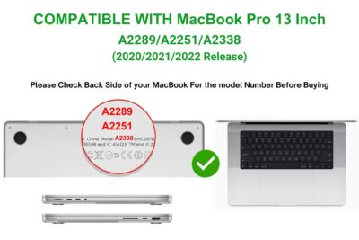Crystal Clear Case For MacBook Pro 13 inch 2020/2021/2022 M1/M2 Without Logo Cut Case A2338 A2251 A2289