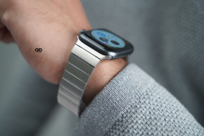 Silver Titanium Matte Finish Detachable Link Strap With Magnetic Closure Apple Watch 44MM 45MM 46MM Series 4 5 6 7 8 9 10 11 (SE 2 3 Gen)