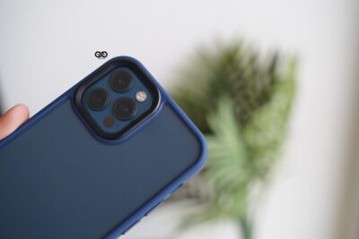 Blue Transparent Drop Proof Sleek Case for iPhone 12 Pro