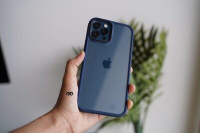 Blue Transparent Drop Proof Sleek Case for iPhone 12 Pro