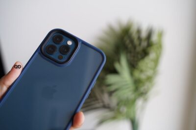 Blue Transparent Drop Proof Sleek Case for iPhone 12 Pro
